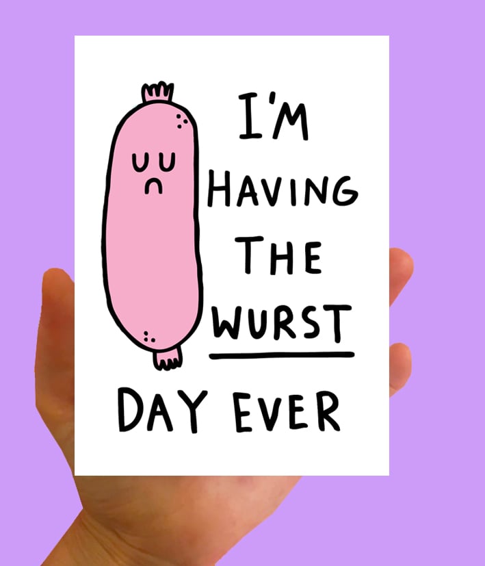 Image of Wurst Day Postcard 