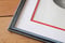 Image of Antique Original Shell Print in a Blue Wooden Frame