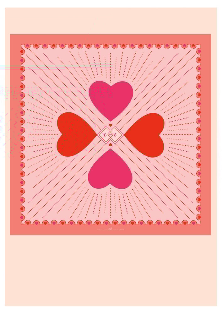 Image of COEUR - FOULARD EN SOIE 