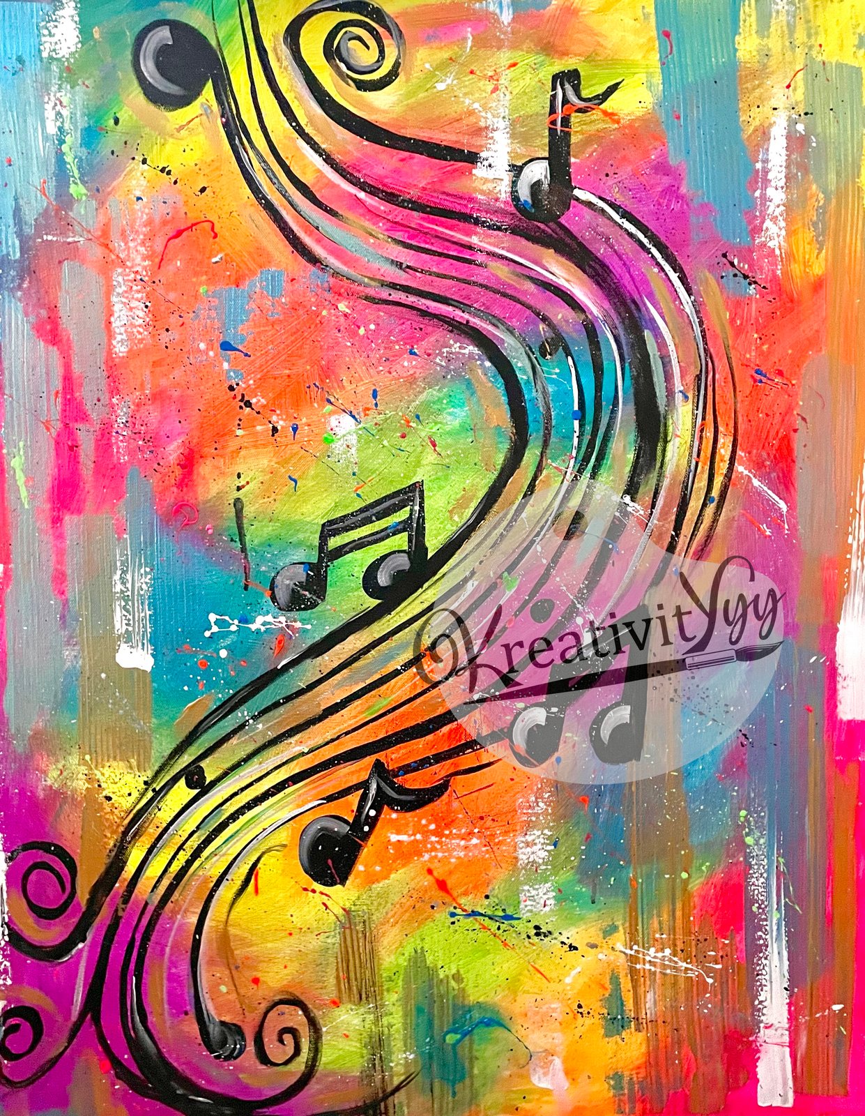 Rhythmic Canvas Print | Kreativityyy