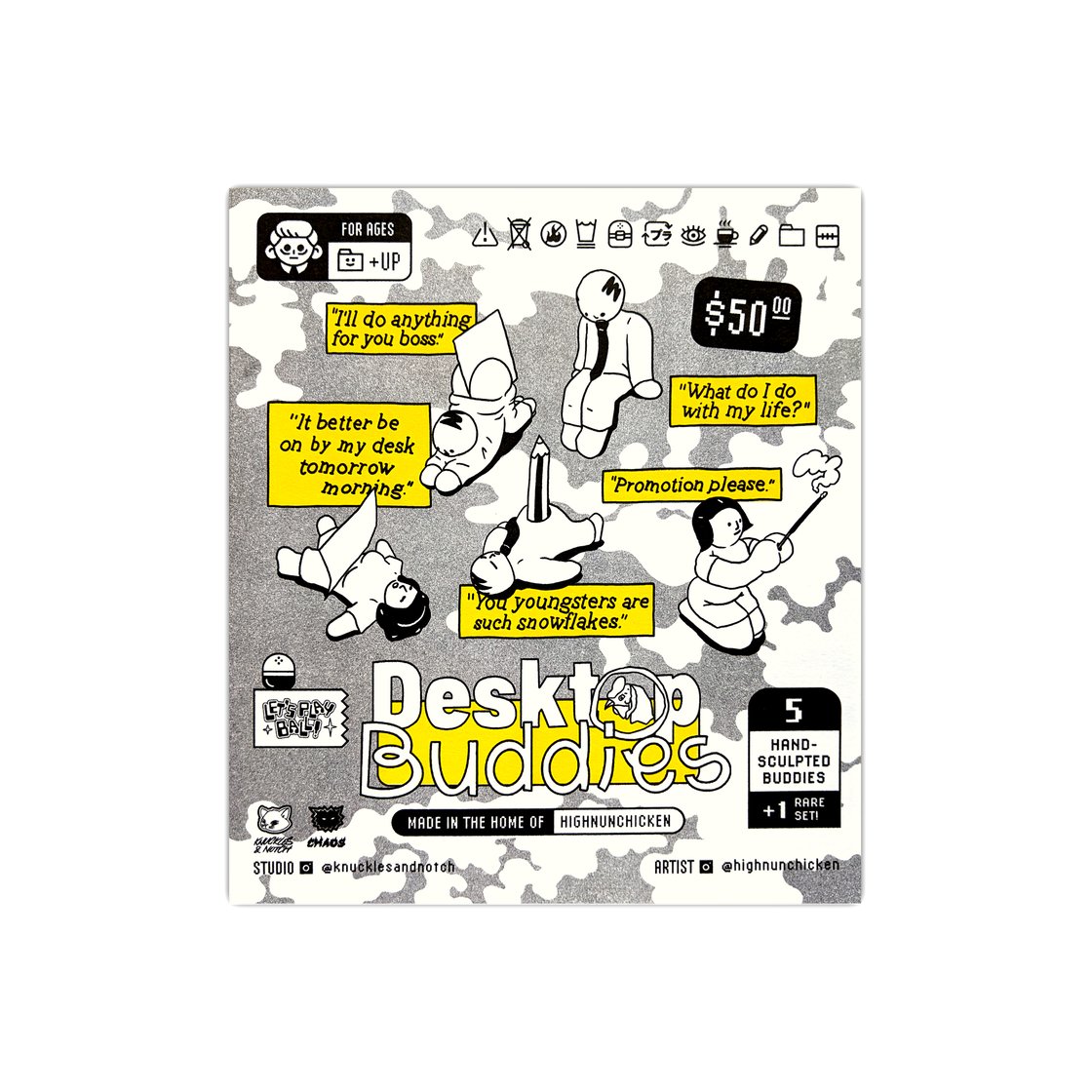 Image of Desktop Buddies (highnunchicken) – Gachapon Poster by Knuckles & Notch