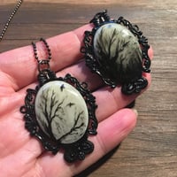 Image 2 of Gloomy Wood Ornate Black Cameo  *SAMPLE*