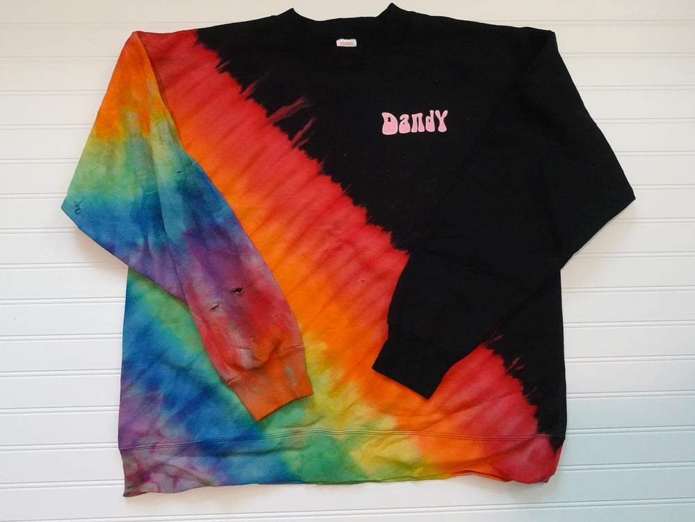 Image of Distressed DANDY Tye dye Sweatshirt