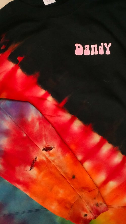 Image of Distressed DANDY Tye dye Sweatshirt