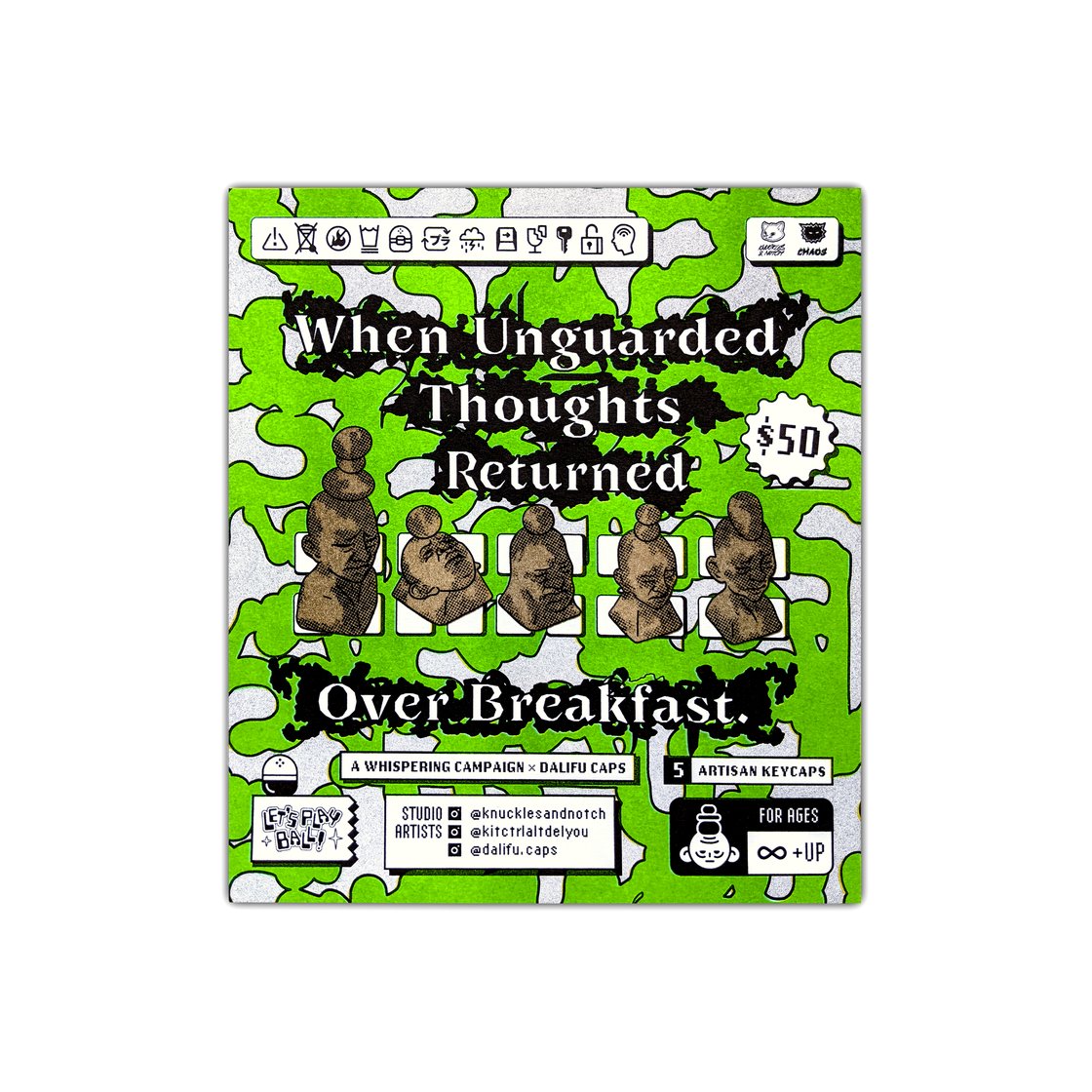 Image of Unguarded Thoughts (A Whispering Campaign x Dalifu Caps) – Gachapon Poster by Knuckles & Notch