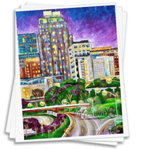 Image 1 of Downtown Raleigh Paper Print