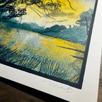 Image 2 of Waking Light - hand pulled silk screen print by Jon Mackay 