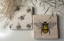 Natural Stone Coaster with Bee Design 