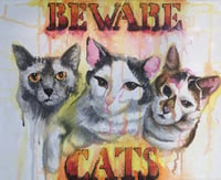 Beware Cats 8.5 x 11 Inch Art Print (Fundraiser Print) *preorder*
