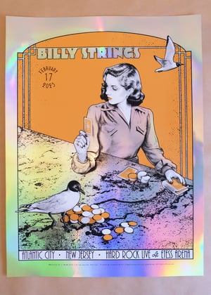  Billy Strings - Atlantic City - Screenprint Foil Variant - Full Set- Feb 16, 17, 18