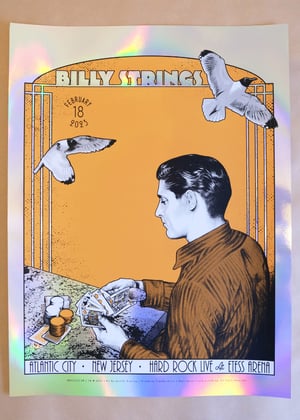  Billy Strings - Atlantic City - Screenprint Foil Variant - Full Set- Feb 16, 17, 18