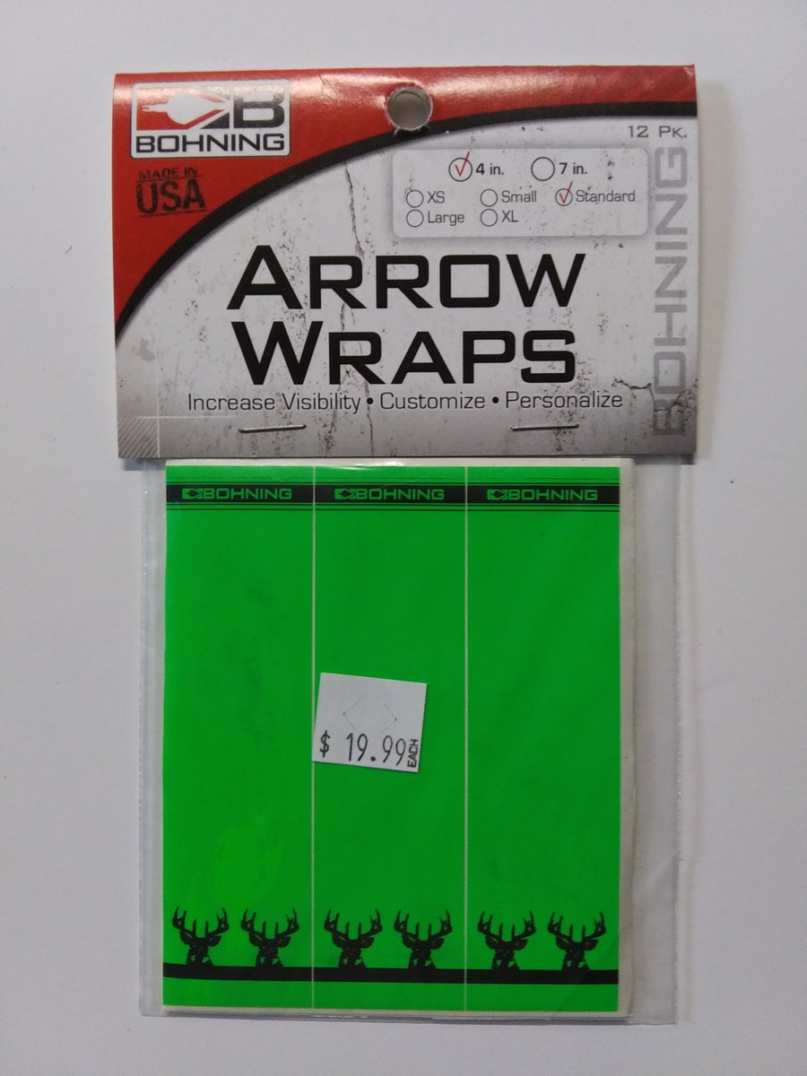Image of Bohning Arrow Wraps green 4'' 