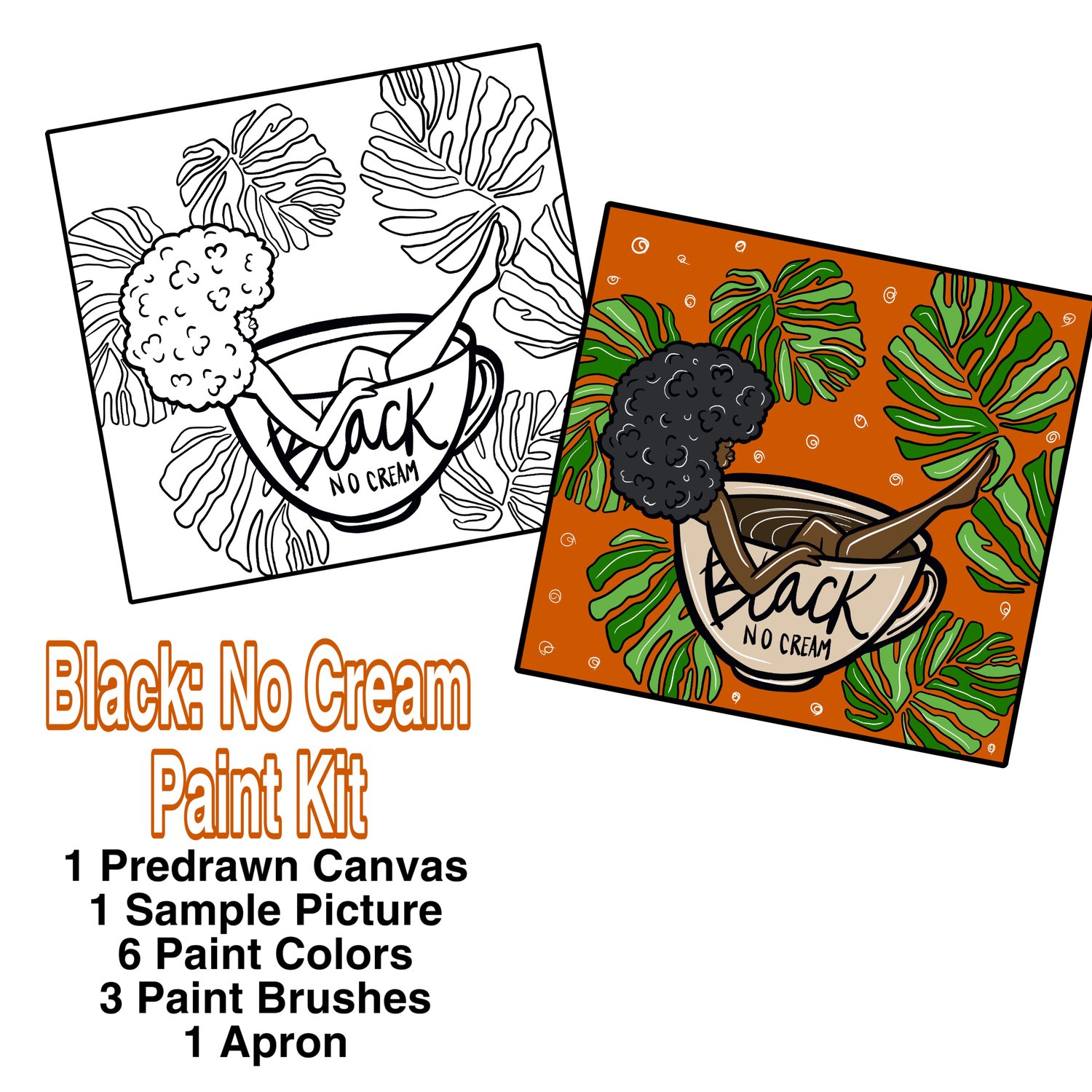 Black No Cream Paint Kit