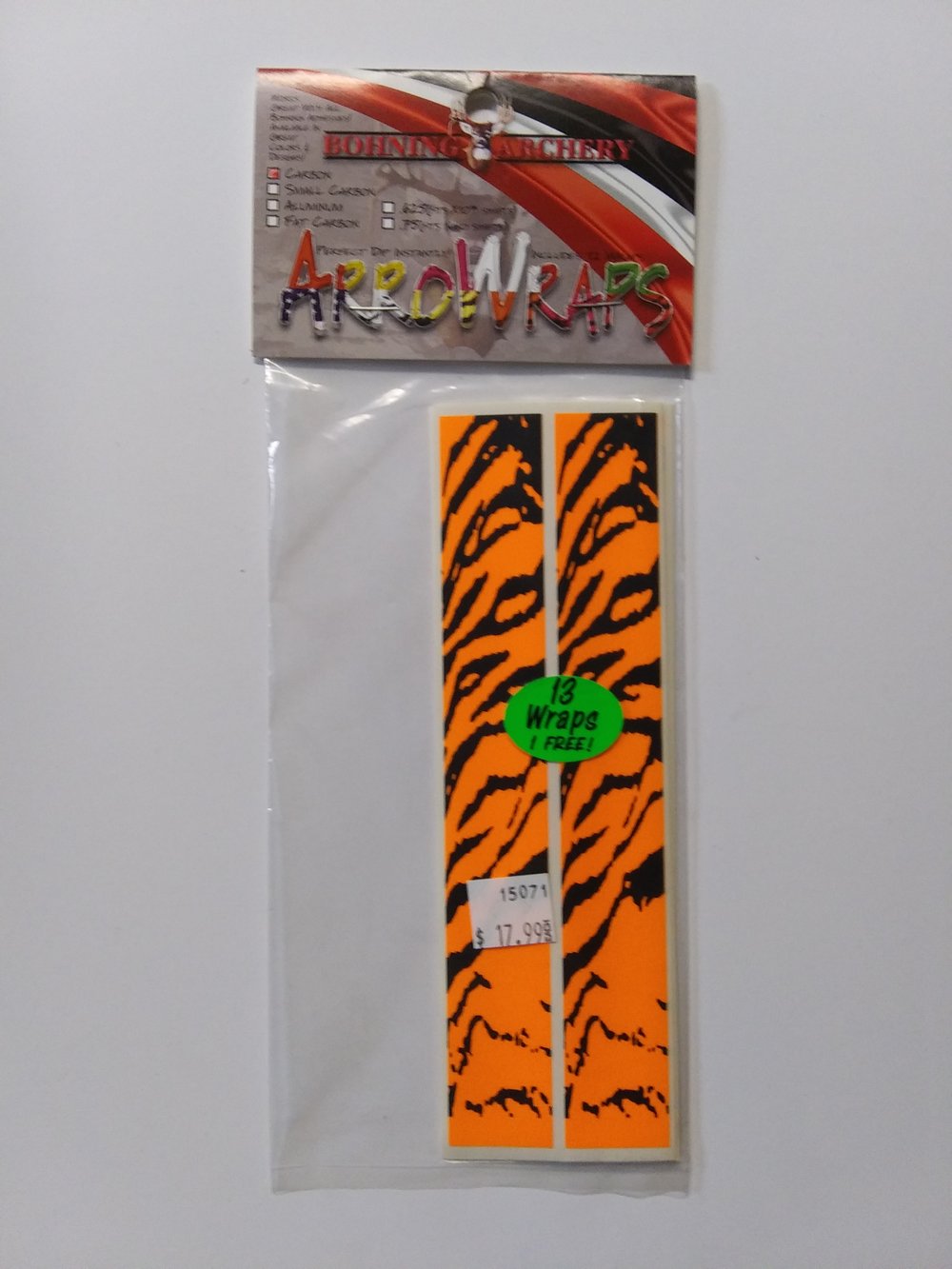 Image of Bohning Arrow Wraps 7'' orange tiger 