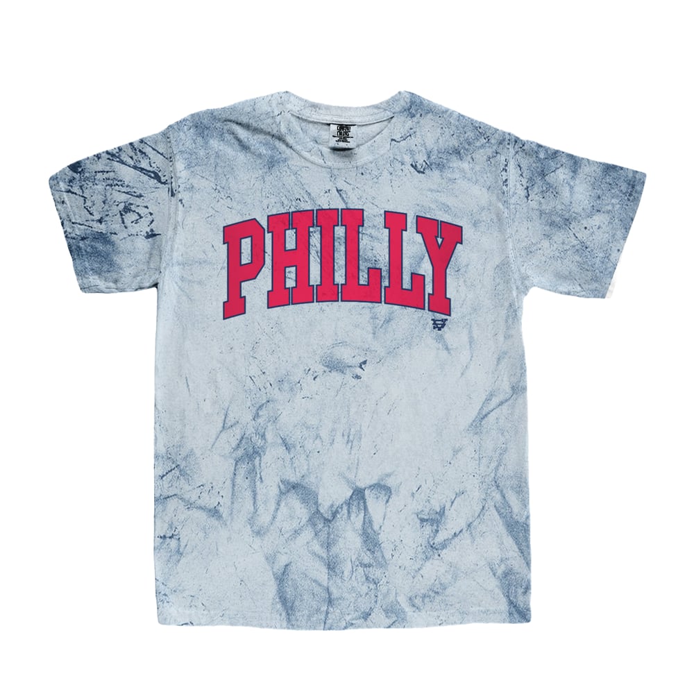 Image of Philly Basketball Color Splash Garment-Dyed Heavyweight T-shirt