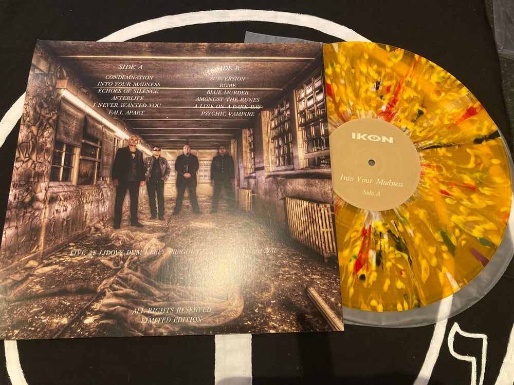 Image of INTO YOUR MADNESS RARE LIVE LP YELLOW SPLATTER VINYL RECORD