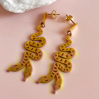 Image 1 of Big Double Snake Drops - Gold
