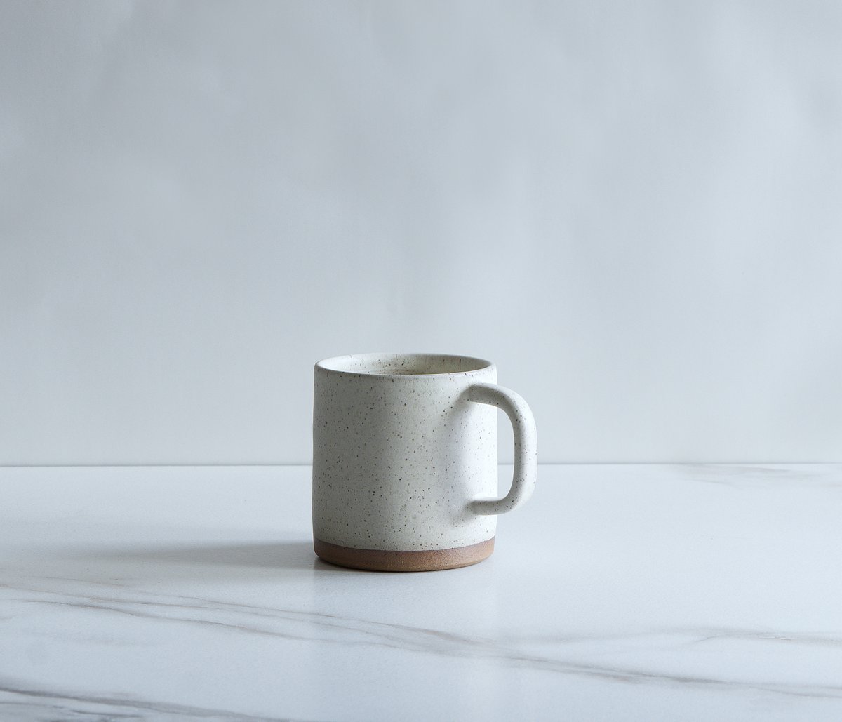 Image of 12 oz mug, glazed in Cream