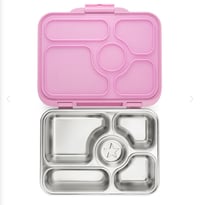 Image 4 of Yumbox Presto Stainless Steel 5 Compartments Bento Lunchbox Rose Pink