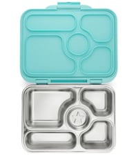 Image 3 of Yumbox Presto Stainless Steel 5 Compartments Bento Lunchbox Tulum Aqua Blue