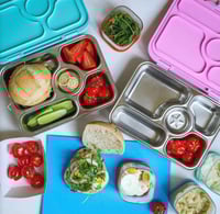 Image 2 of Yumbox Presto Stainless Steel 5 Compartments Bento Lunchbox Tulum Aqua Blue