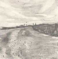 Image 1 of 'Distant Fence' Original Drawing