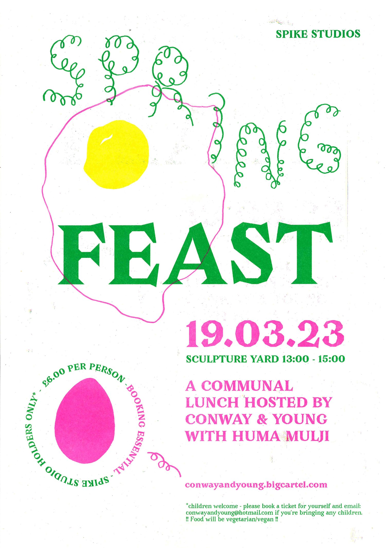 SPRING FEAST - with Huma Mulji & Harriet Bowman **FOR SPIKE STUDIO HOLDERS AND SPIKE ASSOCIATE SONLY