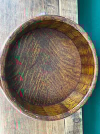 Image 4 of Vintage Wooden Bowl with Lion Ring Handles