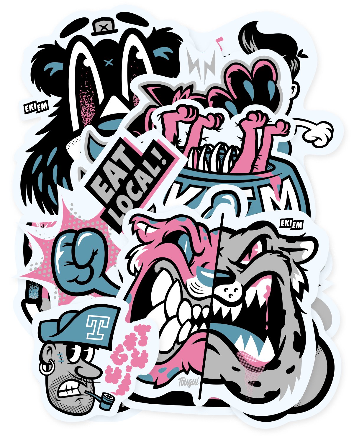 Image of 'FACE TO FACE' STICKER PACK