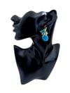 Turquoise Butterfly Rose Fashion Earrings 