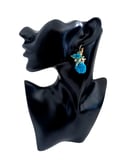 Turquoise Butterfly Rose Fashion Earrings 