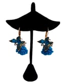 Turquoise Butterfly Rose Fashion Earrings 