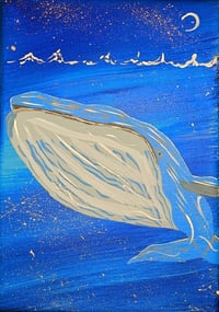 Image 1 of Blue whale on canvas