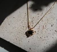 Image 3 of black zircon heart necklace 黑色锆石爱心项链