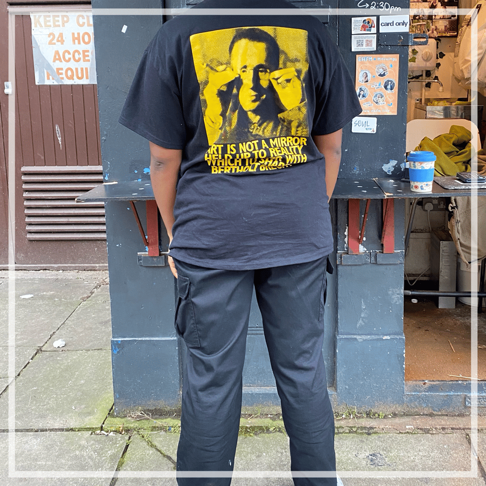 BRECHT T-Shirt, Black/Yellow