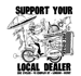 Image of Support Your Local Dealer - SBC x Burrito Breath - White