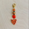 Orange Cheetah Keychain 