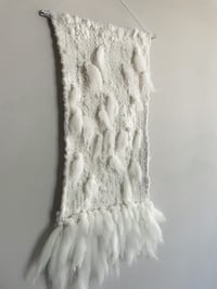 Image 2 of Modern White Fluff Wall Hanging