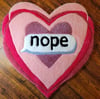 Nope Quote Heart Tufted Rug 