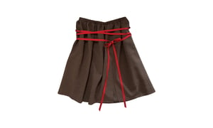 Image of Brown Check Gathered Skirt