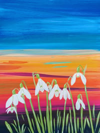 Snowdrops on canvas