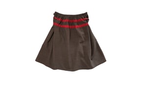 Image of Brown Check Gathered Skirt