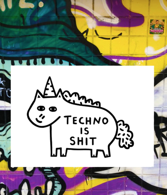 Image of Techno Postcard