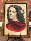 Currier & Ives "Mary" framed 1856 chromolithograph