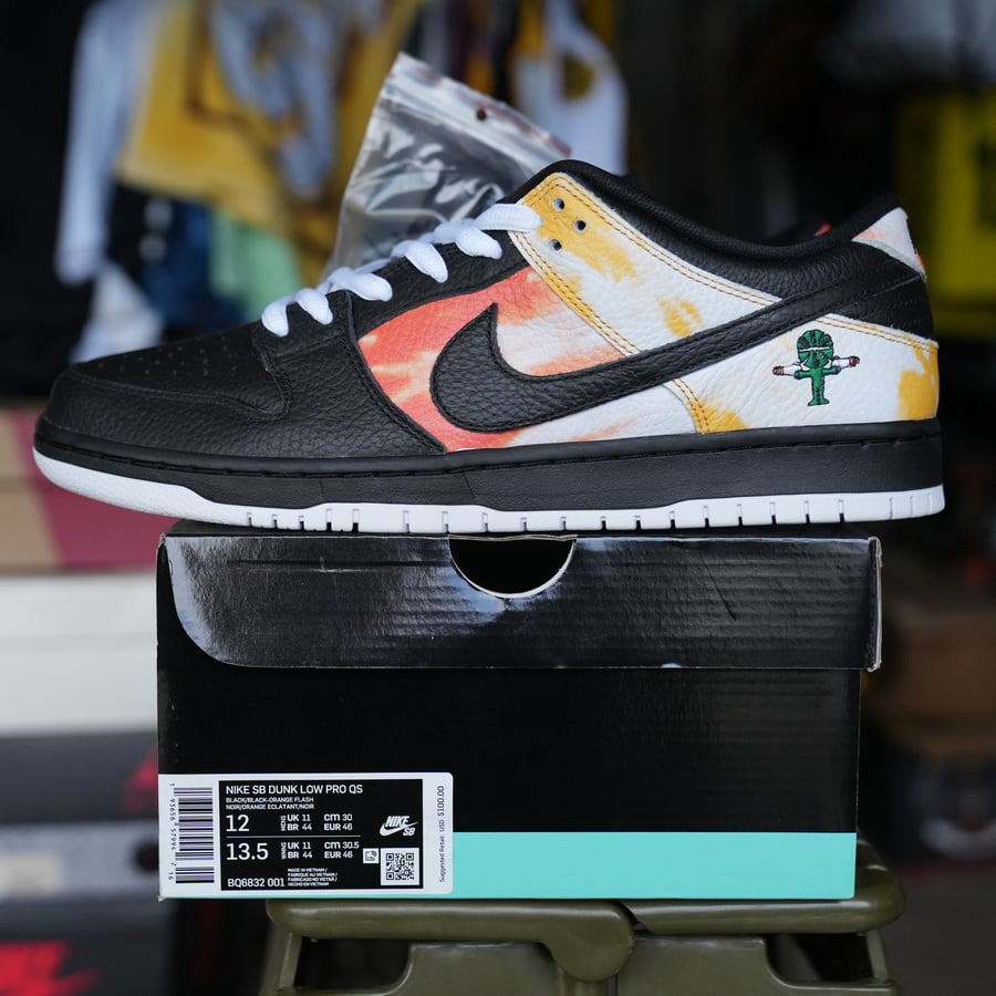 Image of Nike SB Dunk Low Raygun Tie-Dye Black