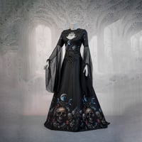 Image 1 of Skull moon weddong gothic gown