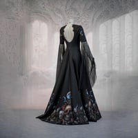 Image 3 of Skull moon weddong gothic gown