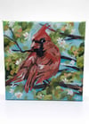 Happy Spring Tidings – Cardinal bird painting