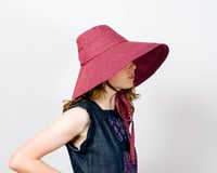 Image 3 of Caddie wide brim hat wine