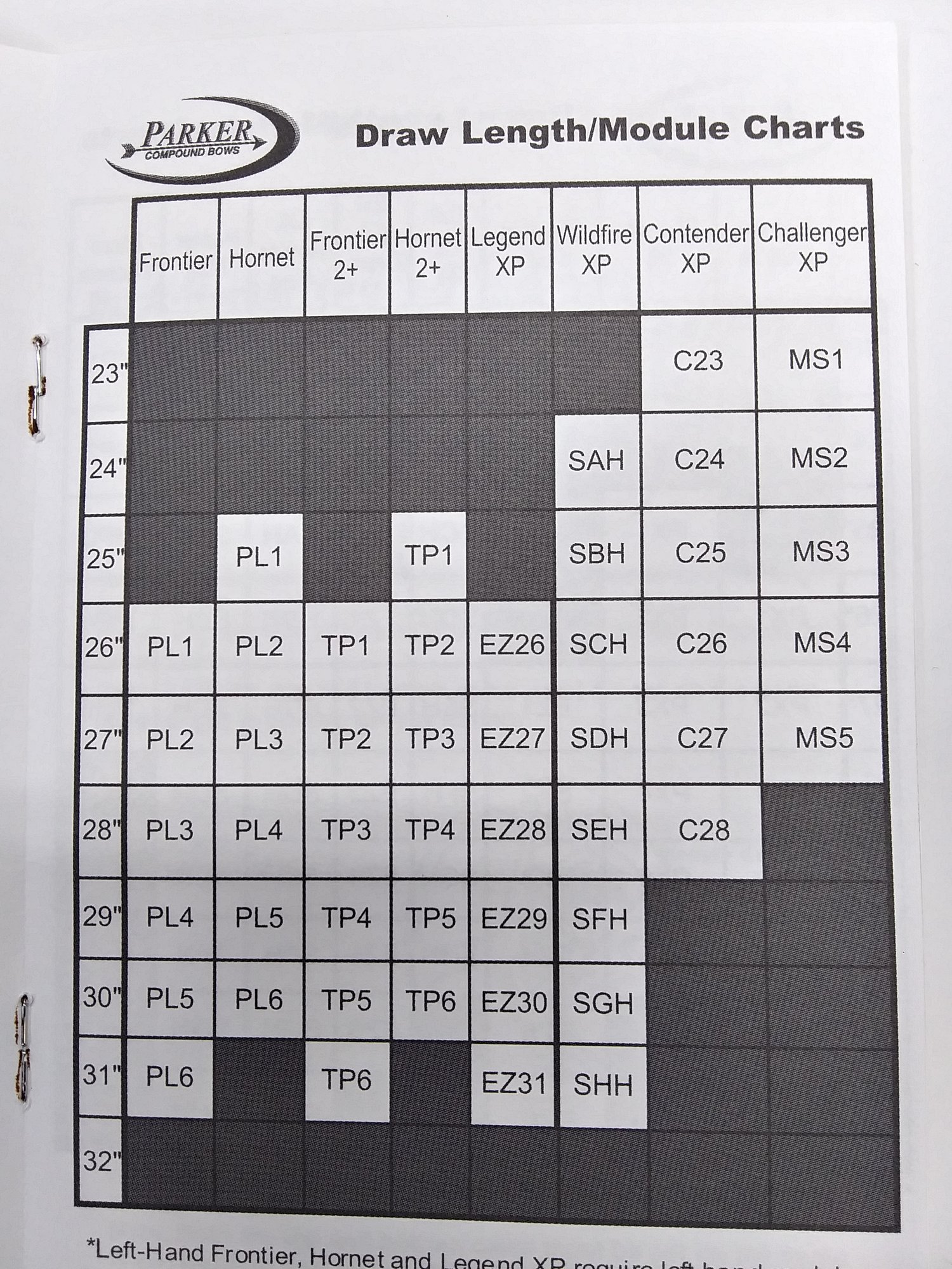 Image of Parker Legend XP 30'' Draw 